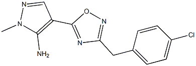 4-{3-[(4-chlorophenyl)methyl]-1,2,4-oxadiazol-5-yl}-1-methyl-1H-pyrazol-5-amine