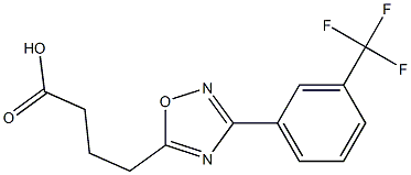 4-{3-[3-(trifluoromethyl)phenyl]-1,2,4-oxadiazol-5-yl}butanoic acid,,结构式