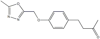 4-{4-[(5-methyl-1,3,4-oxadiazol-2-yl)methoxy]phenyl}butan-2-one,,结构式