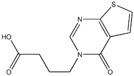 4-{4-oxo-3H,4H-thieno[2,3-d]pyrimidin-3-yl}butanoic acid Struktur