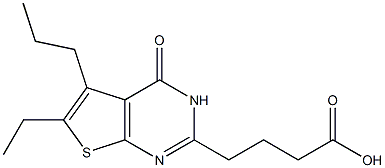 4-{6-ethyl-4-oxo-5-propyl-3H,4H-thieno[2,3-d]pyrimidin-2-yl}butanoic acid Structure