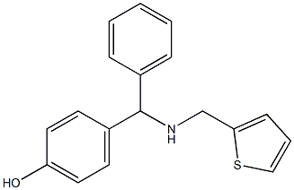 4-{phenyl[(thiophen-2-ylmethyl)amino]methyl}phenol Structure