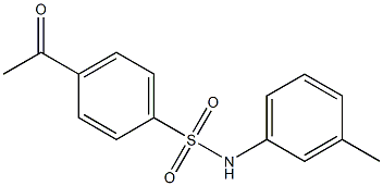 4-acetyl-N-(3-methylphenyl)benzene-1-sulfonamide 结构式