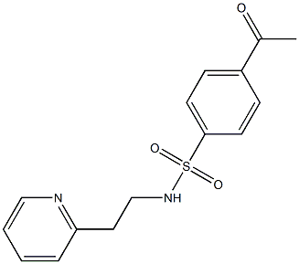 4-acetyl-N-[2-(pyridin-2-yl)ethyl]benzene-1-sulfonamide Structure