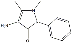 4-amino-1,5-dimethyl-2-phenyl-2,3-dihydro-1H-pyrazol-3-one,,结构式