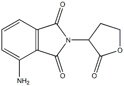 4-amino-2-(2-oxooxolan-3-yl)-2,3-dihydro-1H-isoindole-1,3-dione 化学構造式