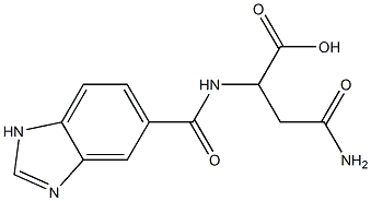 4-amino-2-[(1H-benzimidazol-5-ylcarbonyl)amino]-4-oxobutanoic acid Struktur