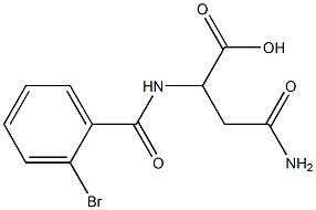 4-amino-2-[(2-bromobenzoyl)amino]-4-oxobutanoic acid,,结构式