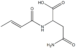 4-amino-2-[(2E)-but-2-enoylamino]-4-oxobutanoic acid Structure