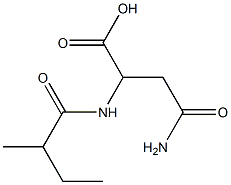 4-amino-2-[(2-methylbutanoyl)amino]-4-oxobutanoic acid,,结构式