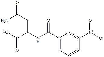 4-amino-2-[(3-nitrobenzoyl)amino]-4-oxobutanoic acid Structure