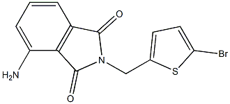 4-amino-2-[(5-bromothiophen-2-yl)methyl]-2,3-dihydro-1H-isoindole-1,3-dione,,结构式