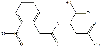 4-amino-2-{[(2-nitrophenyl)acetyl]amino}-4-oxobutanoic acid 结构式