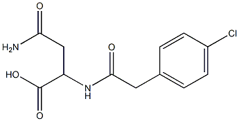 4-amino-2-{[(4-chlorophenyl)acetyl]amino}-4-oxobutanoic acid Structure