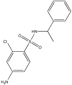 4-amino-2-chloro-N-(1-phenylethyl)benzene-1-sulfonamide Struktur