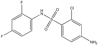4-amino-2-chloro-N-(2,4-difluorophenyl)benzene-1-sulfonamide 化学構造式