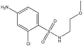 4-amino-2-chloro-N-(2-methoxyethyl)benzene-1-sulfonamide 结构式