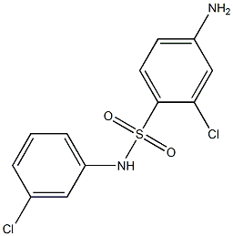 4-amino-2-chloro-N-(3-chlorophenyl)benzene-1-sulfonamide,,结构式