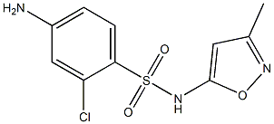 4-amino-2-chloro-N-(3-methyl-1,2-oxazol-5-yl)benzene-1-sulfonamide 化学構造式