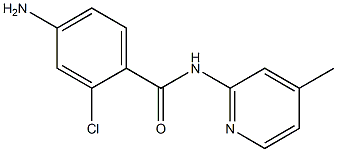 4-amino-2-chloro-N-(4-methylpyridin-2-yl)benzamide 化学構造式