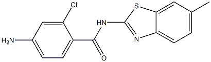  4-amino-2-chloro-N-(6-methyl-1,3-benzothiazol-2-yl)benzamide