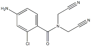 4-amino-2-chloro-N,N-bis(cyanomethyl)benzamide Struktur