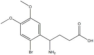 4-amino-4-(2-bromo-4,5-dimethoxyphenyl)butanoic acid,,结构式