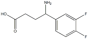 4-amino-4-(3,4-difluorophenyl)butanoic acid 结构式