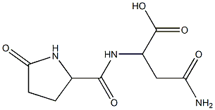 4-amino-4-oxo-2-{[(5-oxopyrrolidin-2-yl)carbonyl]amino}butanoic acid Struktur