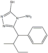 4-amino-5-(2-methyl-1-phenylbutyl)-4H-1,2,4-triazole-3-thiol Struktur