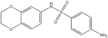 4-amino-N-(2,3-dihydro-1,4-benzodioxin-6-yl)benzene-1-sulfonamide,,结构式