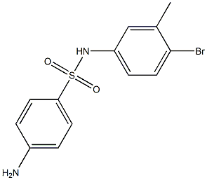 4-amino-N-(4-bromo-3-methylphenyl)benzene-1-sulfonamide,,结构式