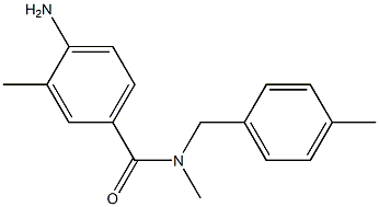 4-amino-N,3-dimethyl-N-[(4-methylphenyl)methyl]benzamide 结构式