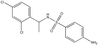 4-amino-N-[1-(2,4-dichlorophenyl)ethyl]benzene-1-sulfonamide Struktur