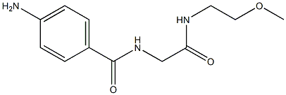 4-amino-N-{2-[(2-methoxyethyl)amino]-2-oxoethyl}benzamide,,结构式