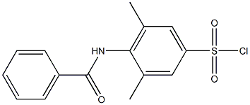 4-benzamido-3,5-dimethylbenzene-1-sulfonyl chloride,,结构式
