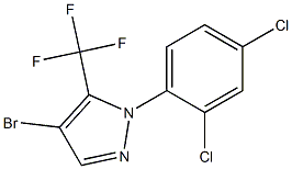 4-bromo-1-(2,4-dichlorophenyl)-5-(trifluoromethyl)-1H-pyrazole,,结构式