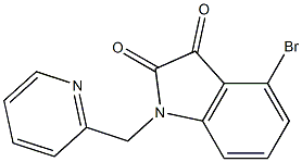 4-bromo-1-(pyridin-2-ylmethyl)-2,3-dihydro-1H-indole-2,3-dione 结构式