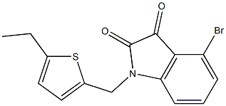 4-bromo-1-[(5-ethylthiophen-2-yl)methyl]-2,3-dihydro-1H-indole-2,3-dione Structure