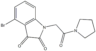 4-bromo-1-[2-oxo-2-(pyrrolidin-1-yl)ethyl]-2,3-dihydro-1H-indole-2,3-dione Structure