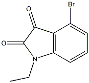4-bromo-1-ethyl-2,3-dihydro-1H-indole-2,3-dione 化学構造式