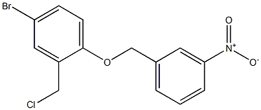 4-bromo-2-(chloromethyl)-1-[(3-nitrophenyl)methoxy]benzene,,结构式