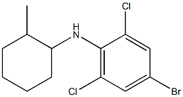 4-bromo-2,6-dichloro-N-(2-methylcyclohexyl)aniline,,结构式