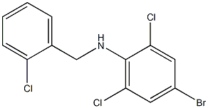 4-bromo-2,6-dichloro-N-[(2-chlorophenyl)methyl]aniline Structure