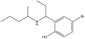 4-bromo-2-[1-(pentan-2-ylamino)propyl]phenol Structure