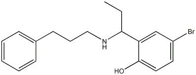 4-bromo-2-{1-[(3-phenylpropyl)amino]propyl}phenol Structure