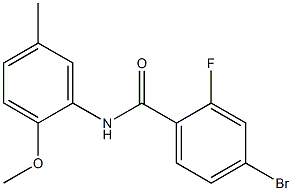 4-bromo-2-fluoro-N-(2-methoxy-5-methylphenyl)benzamide Structure