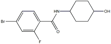 4-bromo-2-fluoro-N-(4-hydroxycyclohexyl)benzamide 结构式
