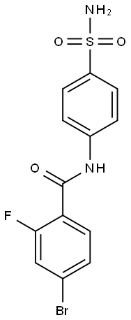 4-bromo-2-fluoro-N-(4-sulfamoylphenyl)benzamide,,结构式