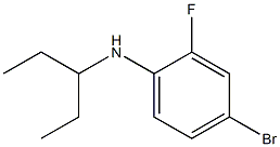 4-bromo-2-fluoro-N-(pentan-3-yl)aniline,,结构式